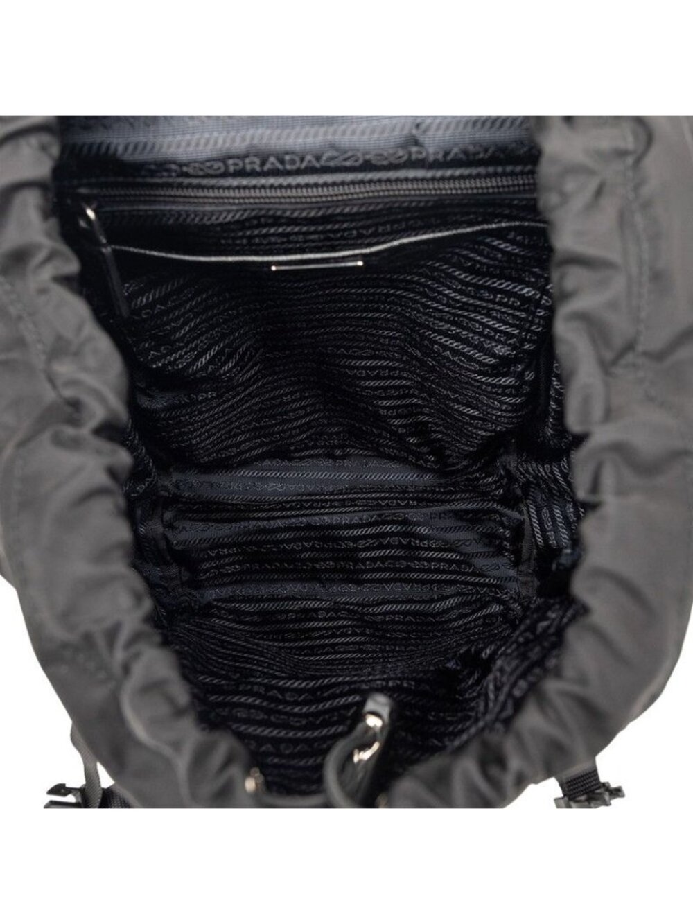 Prada Patchwork Quilted Backpack Black Multicolor Nylon Saffiano Leather - Picture 4 of 6